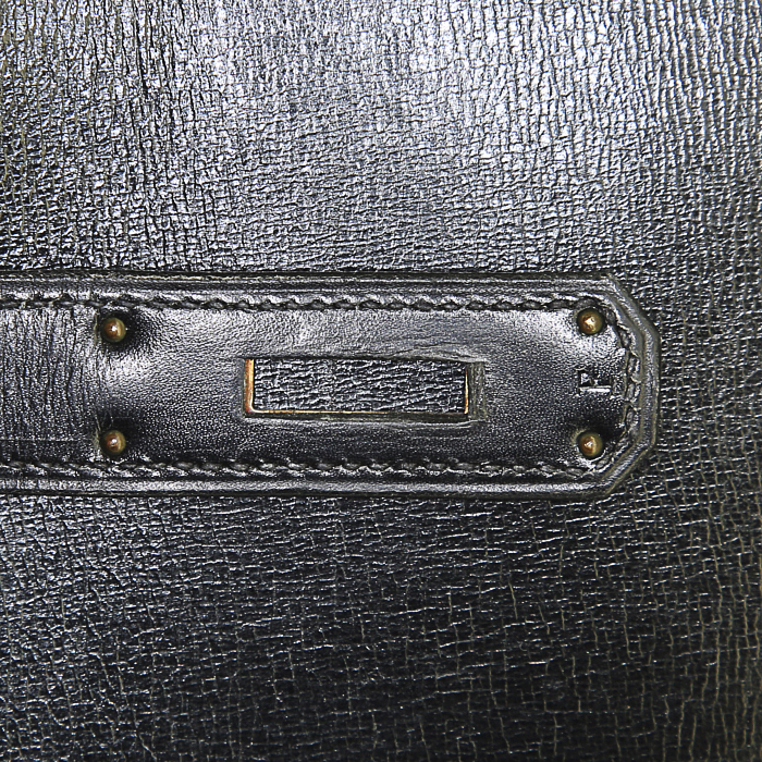 Borsa Hermes Kelly 28 cm in pelle box nera - Detail D4
