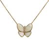 Van Cleef & Arpels Papillon necklace in yellow gold,  mother of pearl and diamonds - 00pp thumbnail