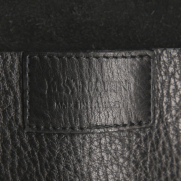 Shopping bag Saint Laurent Vintage in pelle martellata nera - Detail D3