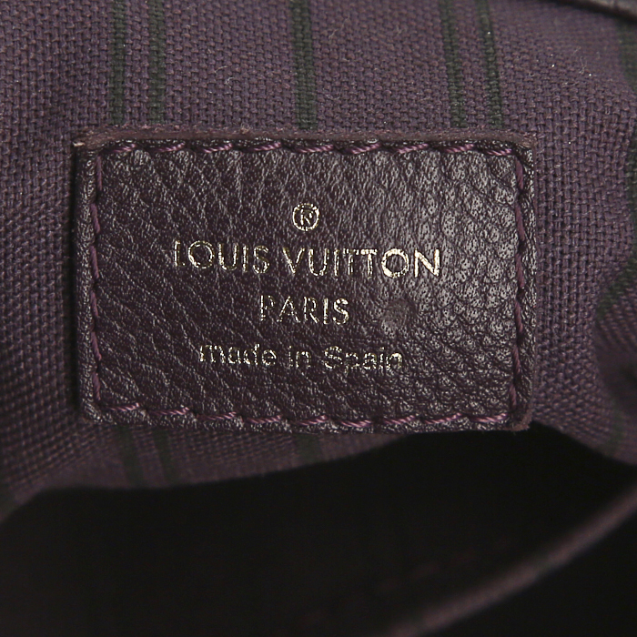 Louis Vuitton Artsy medium model handbag in purple monogram leather - Detail D3