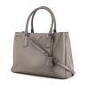 Prada Lux Tote handbag in grey leather - 00pp thumbnail