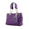 Borsa Dior Dior Soft in pelle verniciata viola cannage - 00pp thumbnail
