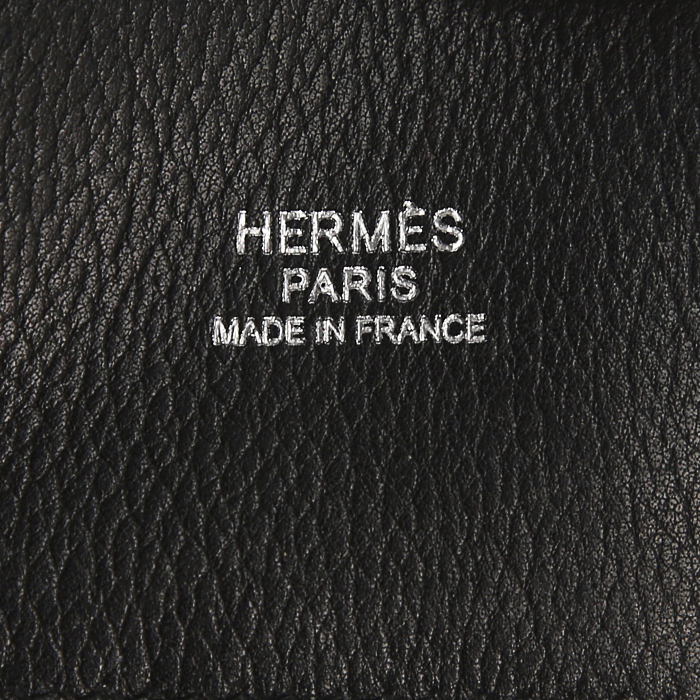 Sac à main Hermès So Kelly en cuir Swift noir - Detail D3