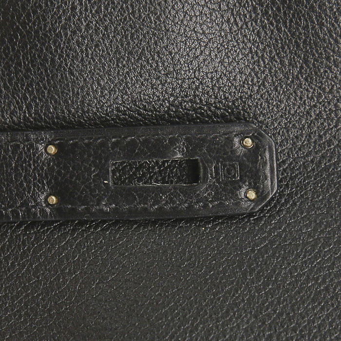 Hermès So Kelly handbag in black Swift leather - Detail D4