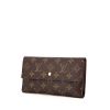 Portafogli Louis Vuitton Sarah in tela monogram e pelle marrone - 00pp thumbnail