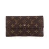 Billetera Louis Vuitton Sarah en lona Monogram y cuero marrón - 360 thumbnail