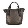Burberry handbag in black and bronze canvas and leather - 360 thumbnail