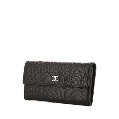 Chanel Camelia - Wallet wallet in black leather