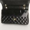 Chanel Timeless handbag in black patent quilted leather - Detail D5 thumbnail