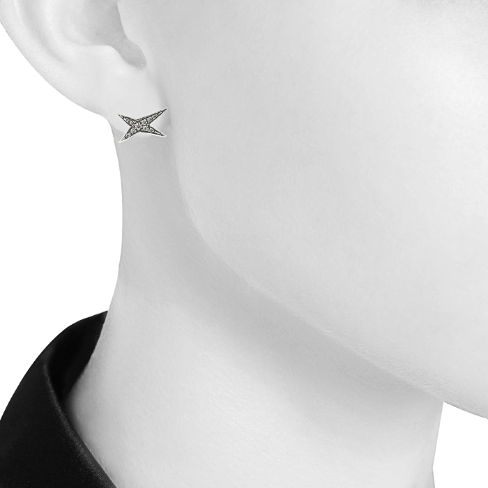Paire de clips d'oreilles Mauboussin Nuances de Toi en or blanc et diamants