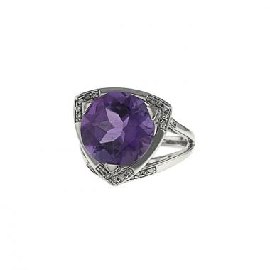 Mauboussin Tellement Divine Toi ring in white gold,  amethyst and diamonds