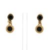 Bulgari Bulgari Bulgari pendants earrings in yellow gold and onyx - 360 thumbnail