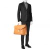 Louis Vuitton Vintage briefcase in natural leather - Detail D1 thumbnail