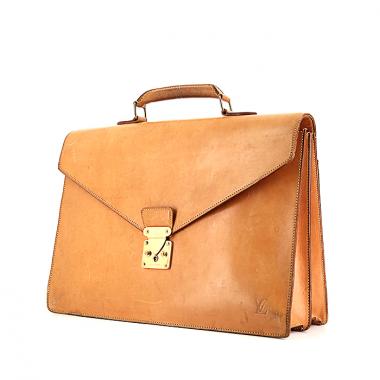 Porta-documentos Louis Vuitton Vintage en cuero natural