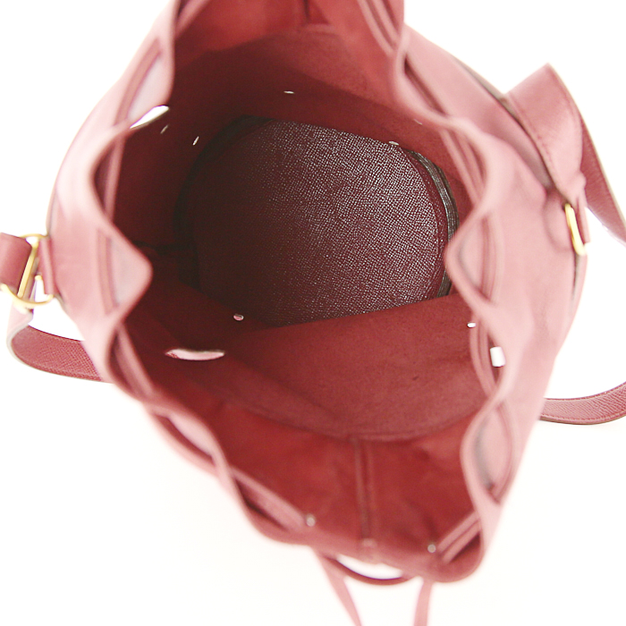 Borsa Hermes Mangeoire in pelle Epsom rossa - Detail D2