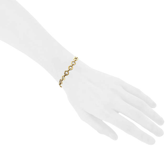 Bracelet Chanel Camelia en or jaune - Detail D1