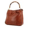 Shopping bag Gucci Bamboo in pelle marrone - 00pp thumbnail