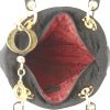 Dior Lady Dior handbag in black canvas cannage - Detail D2 thumbnail