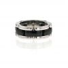 Flexible Chanel Ultra medium model ring in white gold and ceramic - 360 thumbnail