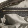 Tod's Luna handbag in brown canvas and leather - Detail D3 thumbnail