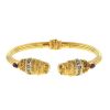 Lalaounis bangle in yellow gold,  diamonds and ruby - 00pp thumbnail