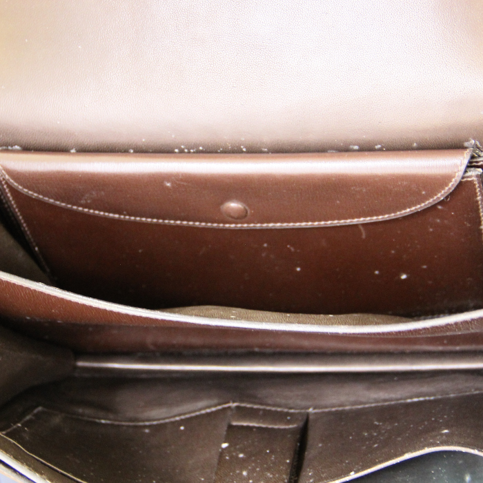 Borsa a spalla Fonsbelle in pelle marrone - Detail D2