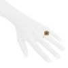 Van Cleef & Arpels ring in yellow gold,  cultured pearl and diamonds - Detail D1 thumbnail