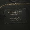 Burberry shoulder bag in black grained leather and Haymarket canvas - Detail D5 thumbnail