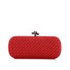 Bottega Veneta Knot pouch in red canvas - 360 thumbnail