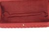 Pochette Bottega Veneta Knot in tela rossa con motivo con trecce - Detail D2 thumbnail