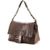 Fendi Big Mama handbag in brown leather and python - 00pp thumbnail