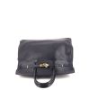 Hermes Birkin 40 cm handbag in navy blue epsom leather - 360 Front thumbnail