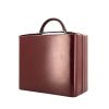 Bolso de mano Hermès en cuero box color burdeos - 00pp thumbnail