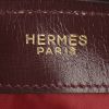 Bolso de mano Hermès en cuero box color burdeos - Detail D3 thumbnail