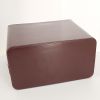 Bolso de mano Hermès en cuero box color burdeos - Detail D4 thumbnail