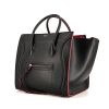 Celine Phantom handbag in black grained leather and red piping - 00pp thumbnail