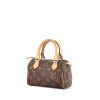 Louis Vuitton Nano Speedy handbag in ebene monogram canvas and natural leather - 00pp thumbnail