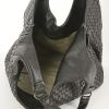 Shopping bag Bottega Veneta Campana in pelle intrecciata nera - Detail D2 thumbnail