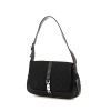 Gucci Bardot small model handbag in black monogram canvas and black leather - 00pp thumbnail