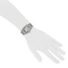 Cartier Santos Galbée  large model watch in stainless steel - Detail D1 thumbnail