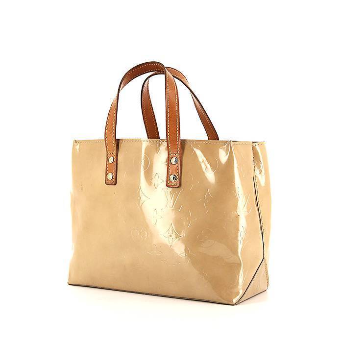 Louis Vuitton Reade handbag in beige monogram patent leather and natural leather - 00pp