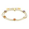 Flexible Chaumet Amour bracelet in yellow gold and colored stones - 00pp thumbnail