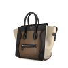 Bolso de mano Celine Luggage modelo mediano en cuero marrón, negro y gris - 00pp thumbnail