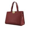 Chanel Boy shopping bag in red quilted leather - 00pp thumbnail