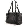 Prada Bowling handbag in black grained leather - 00pp thumbnail