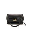 Hermes Kelly 32 cm handbag in black box leather - 360 Front thumbnail