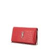 Bolso bandolera Saint Laurent en cuero rojo - 00pp thumbnail