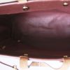 Shopping bag Herbag in tela marrone e pelle marrone - Detail D2 thumbnail