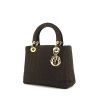 Dior Lady Dior handbag in brown canvas cannage - 00pp thumbnail