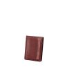 Hermès card wallet in burgundy box leather - 00pp thumbnail